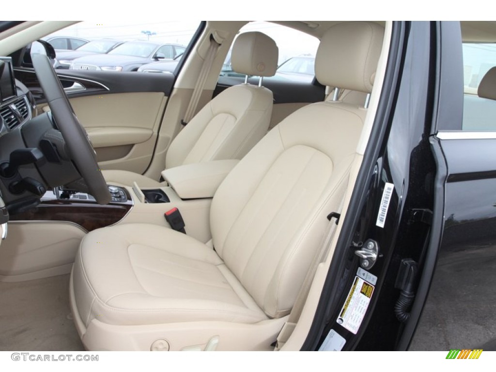 Velvet Beige Interior 2013 Audi A6 3.0T quattro Sedan Photo #72804508