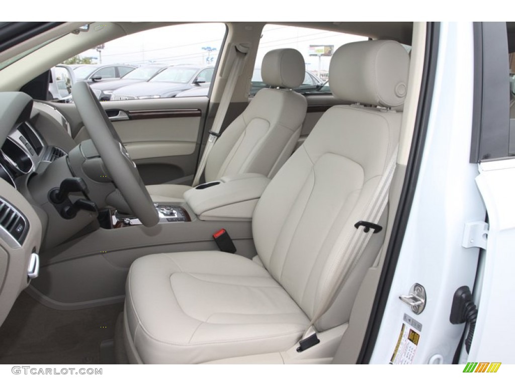 Cardamom Beige Interior 2013 Audi Q7 3.0 TDI quattro Photo #72805220