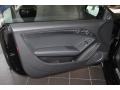 2013 Audi RS 5 Black Fine Nappa Leather/Rock Gray Stitching Interior Door Panel Photo