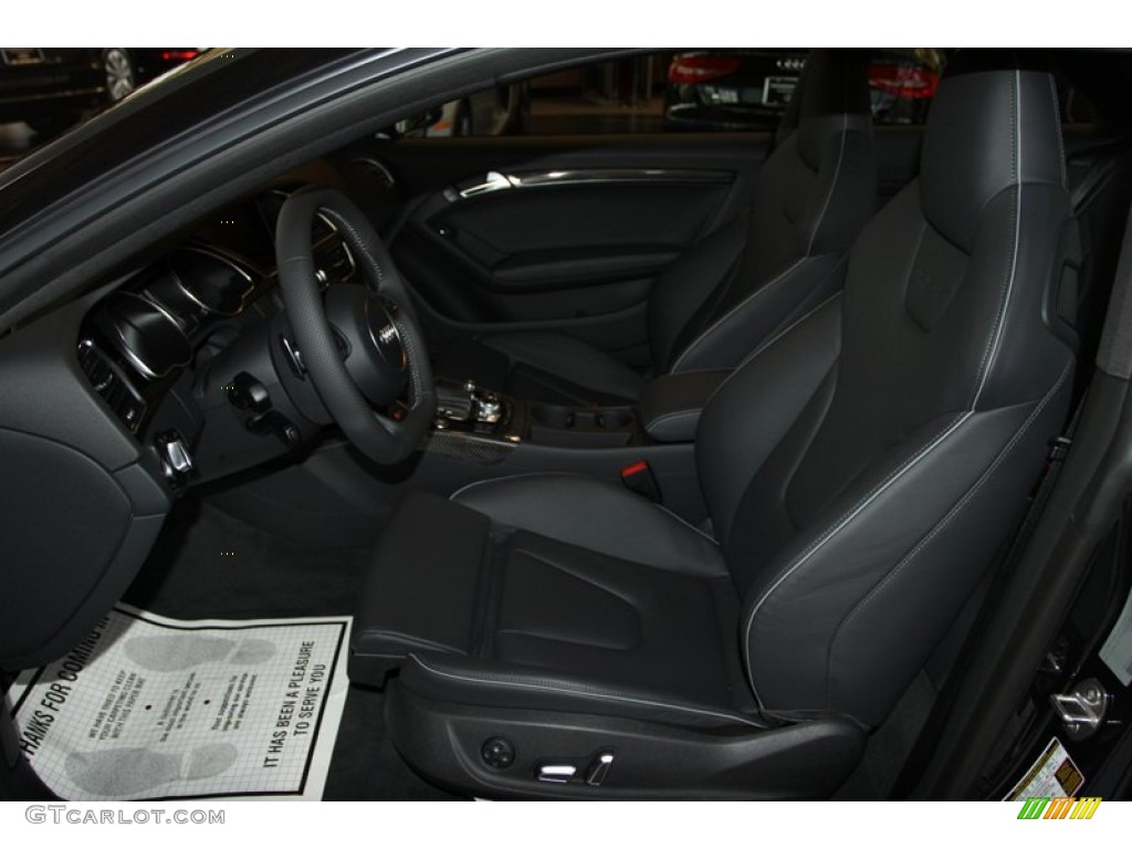 Black Fine Nappa Leather/Rock Gray Stitching Interior 2013 Audi RS 5 4.2 FSI quattro Coupe Photo #72805876