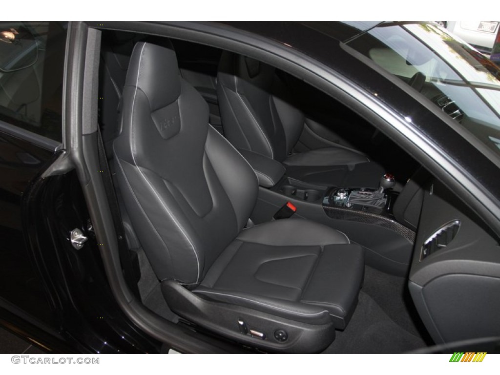 Black Fine Nappa Leather/Rock Gray Stitching Interior 2013 Audi RS 5 4.2 FSI quattro Coupe Photo #72806134