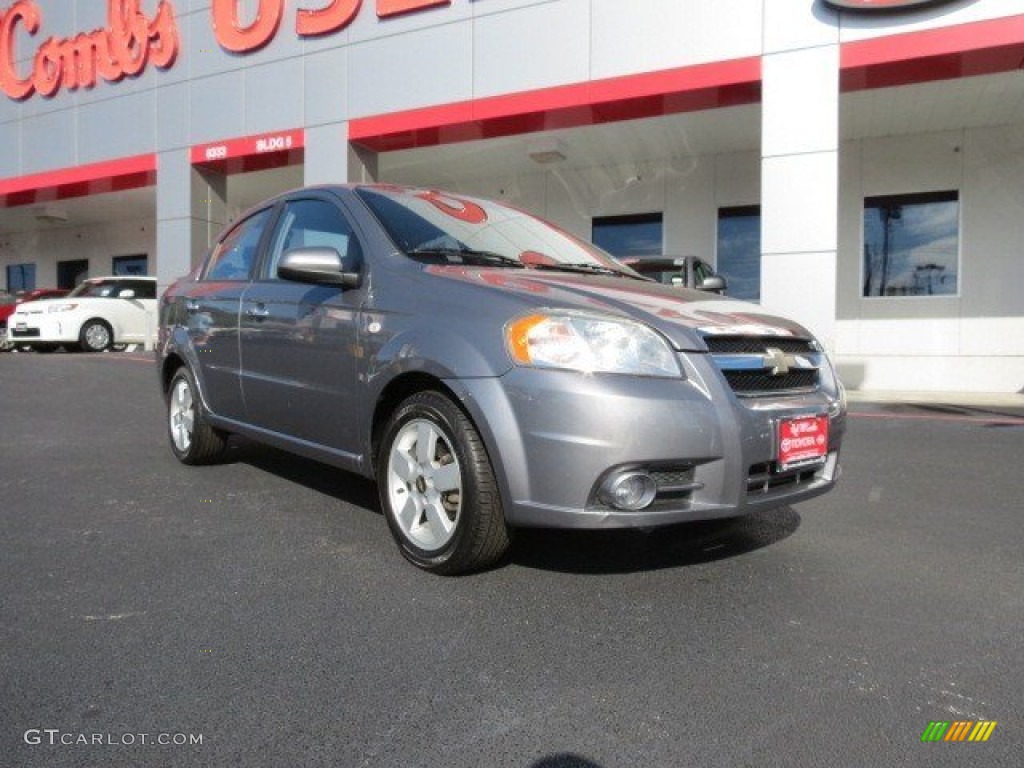 2008 Aveo LT Sedan - Medium Gray Metallic / Charcoal photo #1