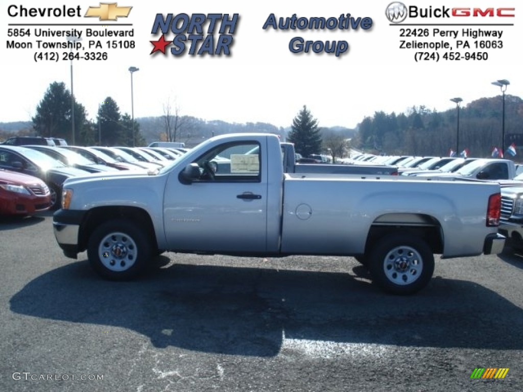 2013 Sierra 1500 Regular Cab 4x4 - Quicksilver Metallic / Dark Titanium photo #1