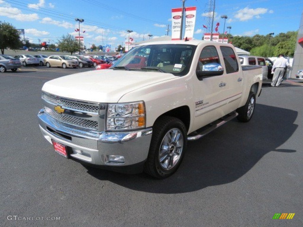 2012 Silverado 1500 LT Crew Cab - White Diamond Tricoat / Light Cashmere/Dark Cashmere photo #3