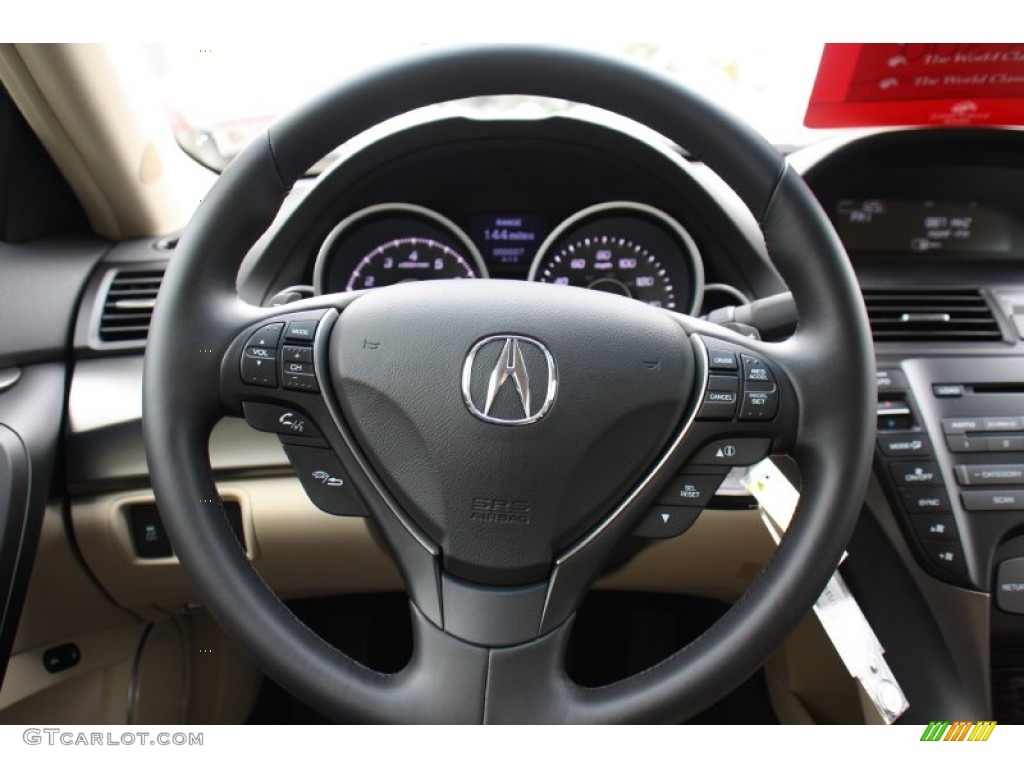 2013 Acura TL Standard TL Model Parchment Steering Wheel Photo #72810931