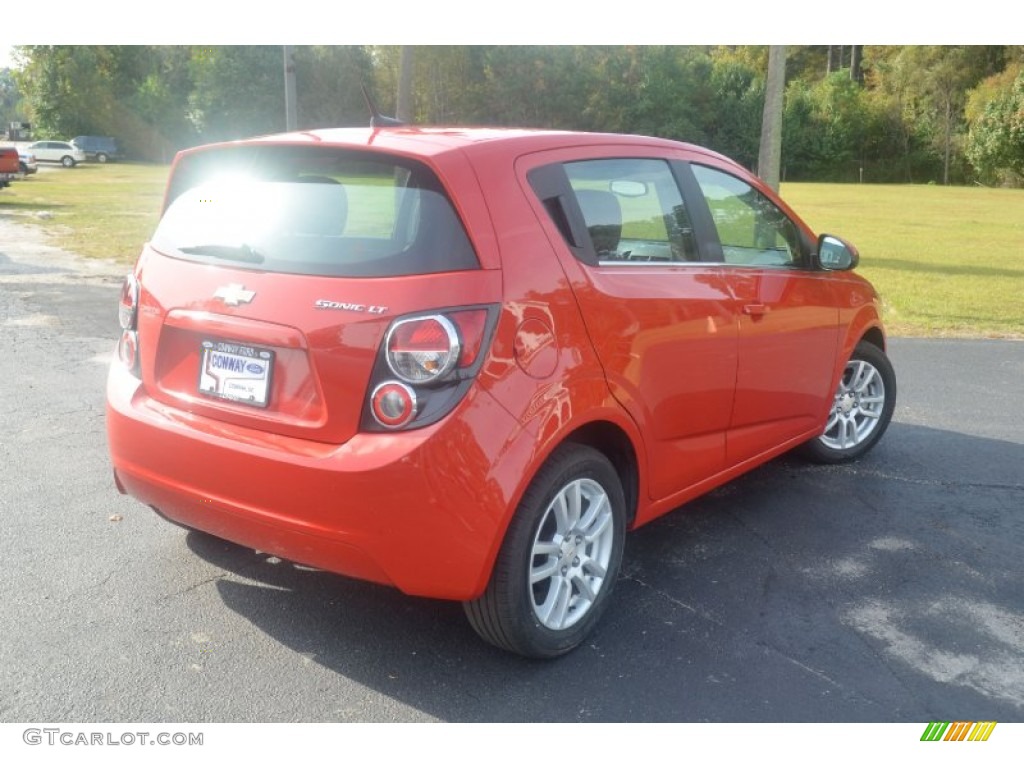 2012 Sonic LT Hatch - Victory Red / Jet Black/Brick photo #5
