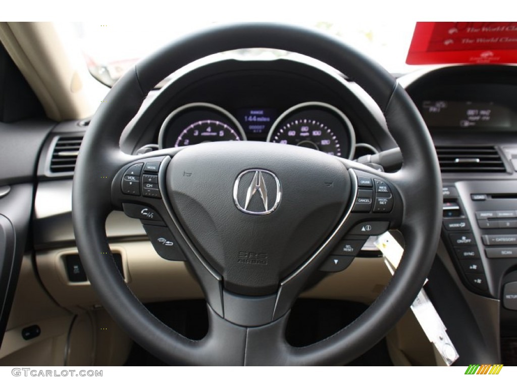 2013 Acura TL Standard TL Model Parchment Steering Wheel Photo #72812650