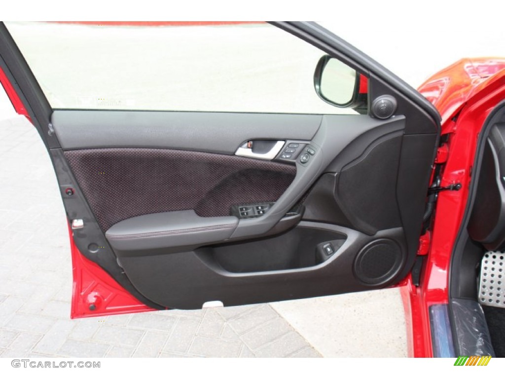 2012 Acura TSX Special Edition Sedan Ebony Door Panel Photo #72813043