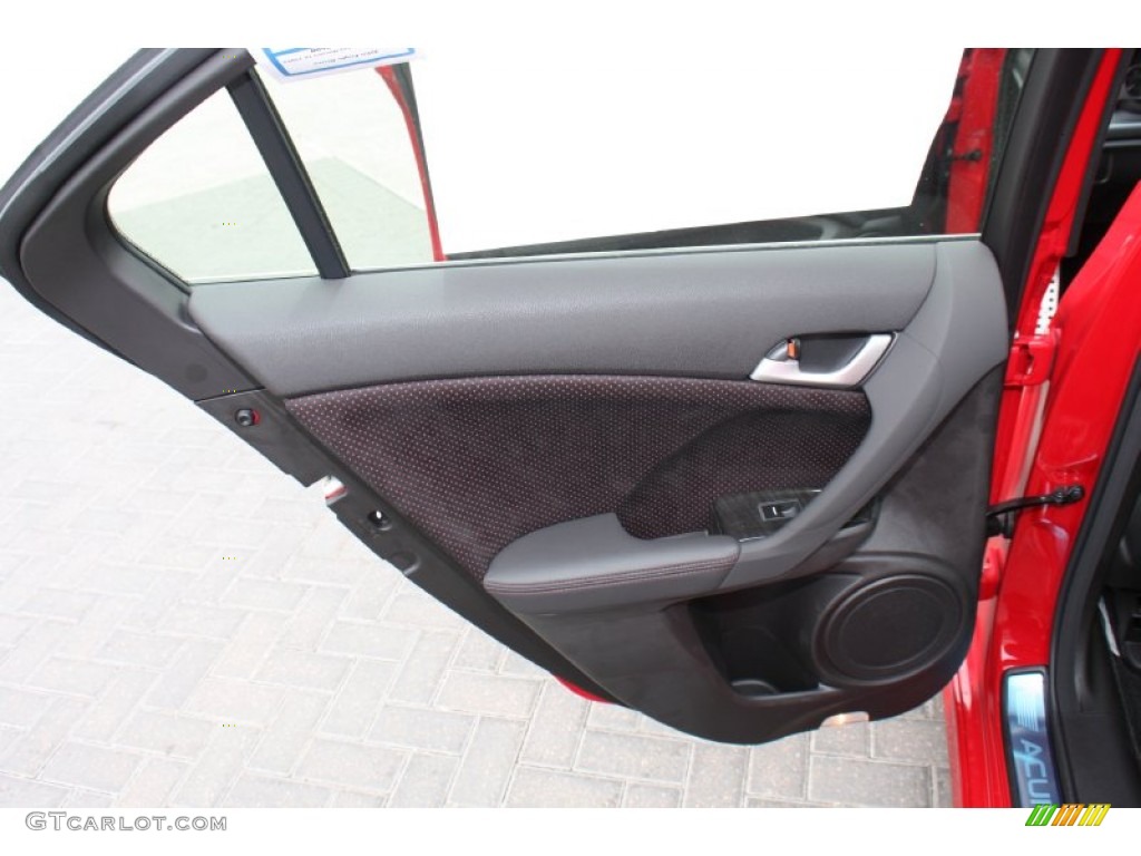 2012 Acura TSX Special Edition Sedan Ebony Door Panel Photo #72813100