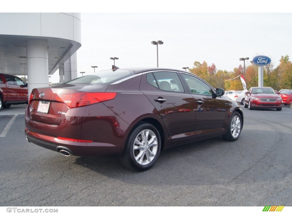 2012 Optima EX - Dark Cherry / Gray photo #3