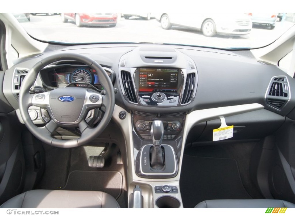 2013 Ford C-Max Hybrid SEL Charcoal Black Dashboard Photo #72821860