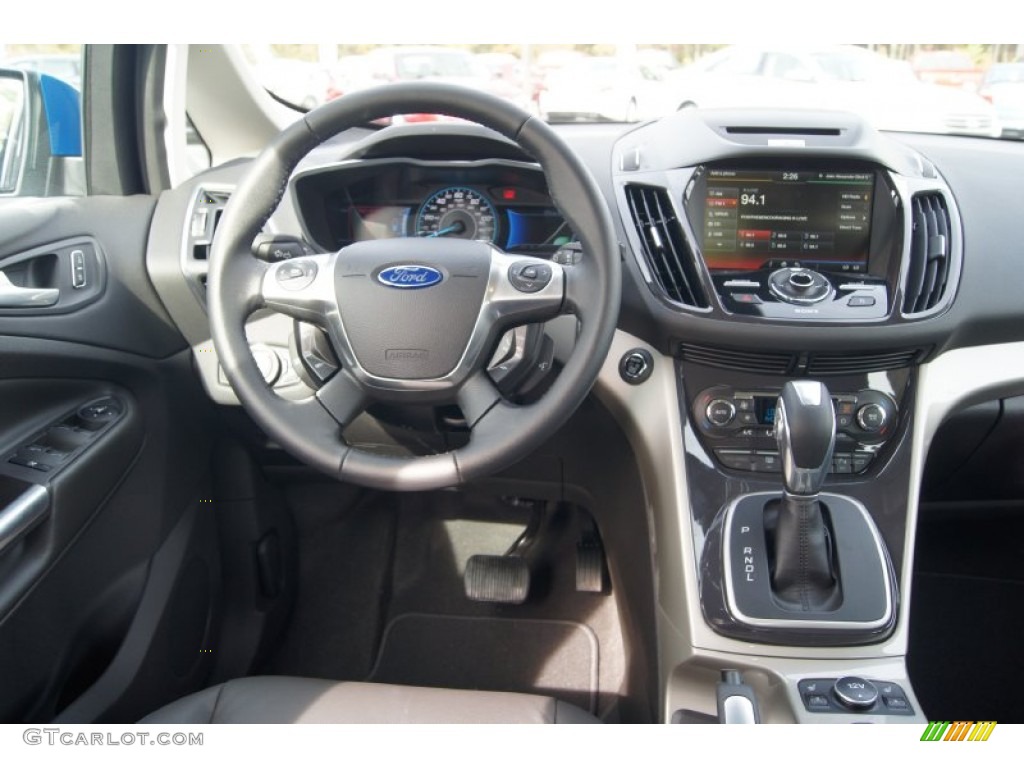 2013 Ford C-Max Hybrid SEL Charcoal Black Steering Wheel Photo #72821872