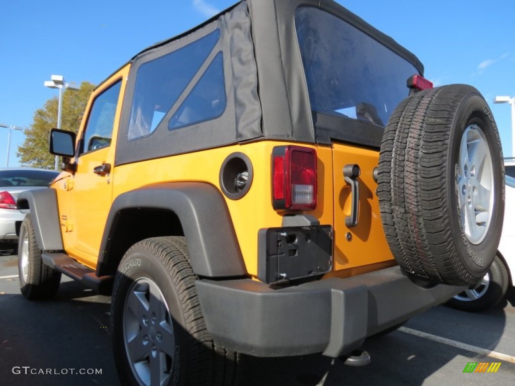 2012 Wrangler Sport S 4x4 - Dozer Yellow / Black photo #2