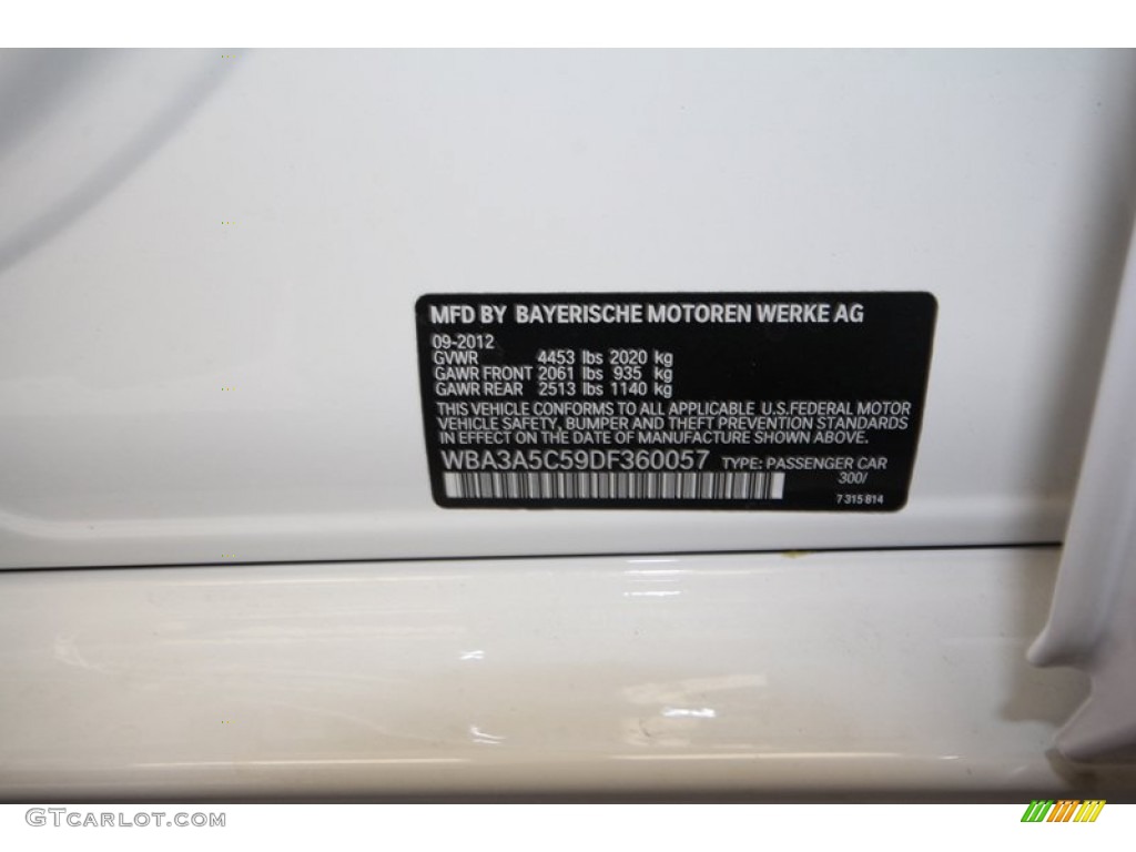 2013 3 Series 328i Sedan - Alpine White / Black photo #9