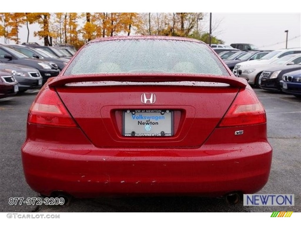 2003 Accord EX V6 Coupe - San Marino Red / Ivory photo #6