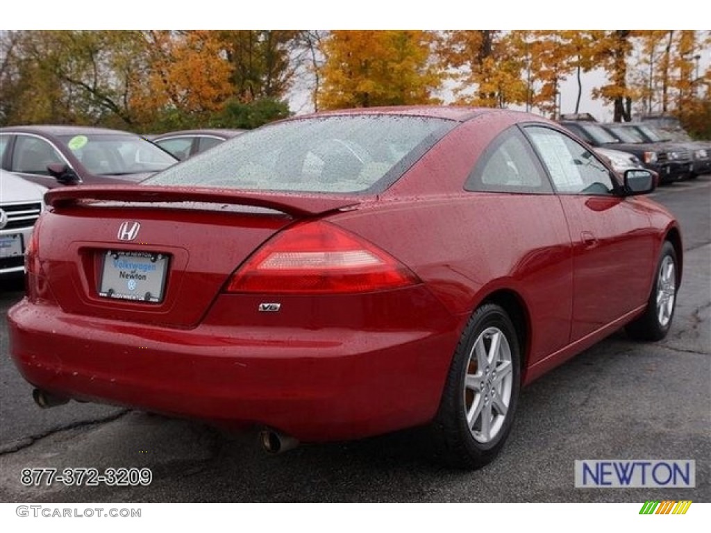 2003 Accord EX V6 Coupe - San Marino Red / Ivory photo #7