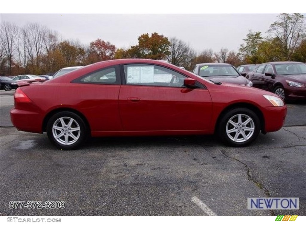 2003 Accord EX V6 Coupe - San Marino Red / Ivory photo #9