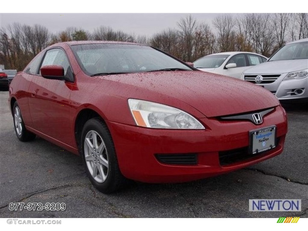 2003 Accord EX V6 Coupe - San Marino Red / Ivory photo #11