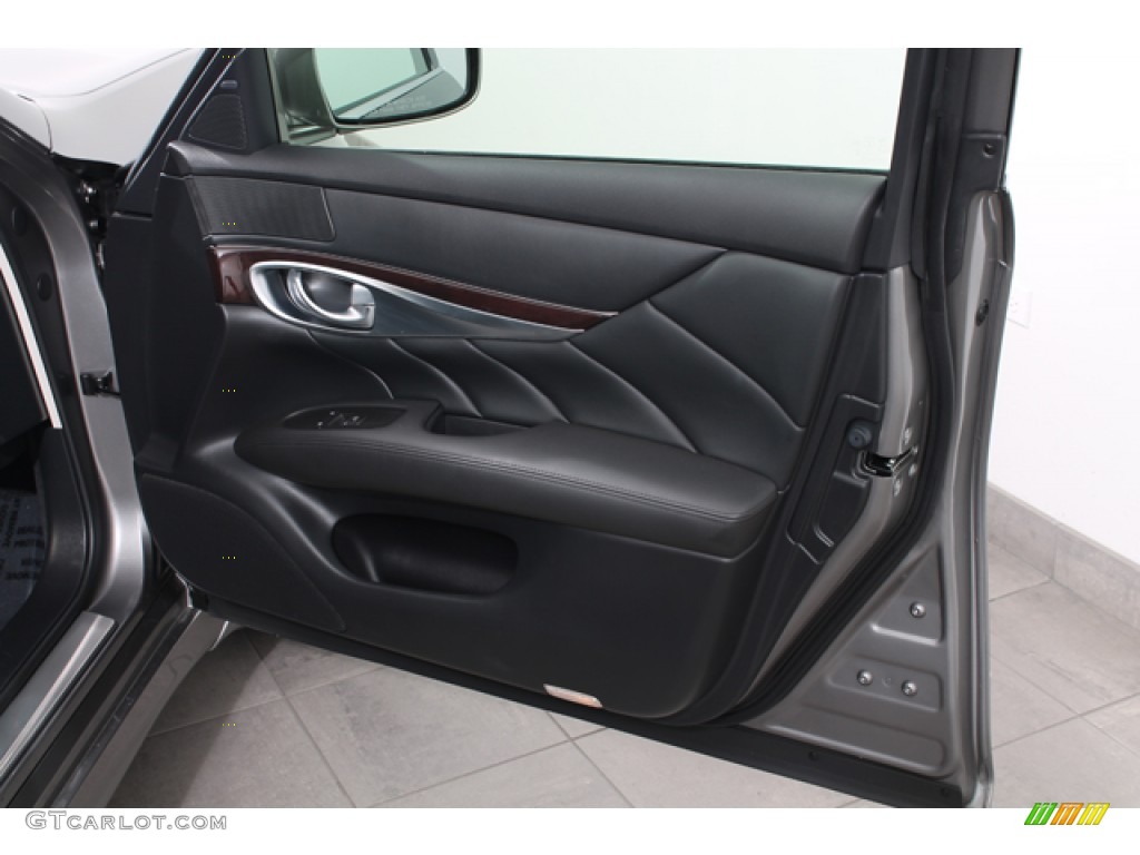 2012 Infiniti M 37x AWD Sedan Graphite Door Panel Photo #72827301