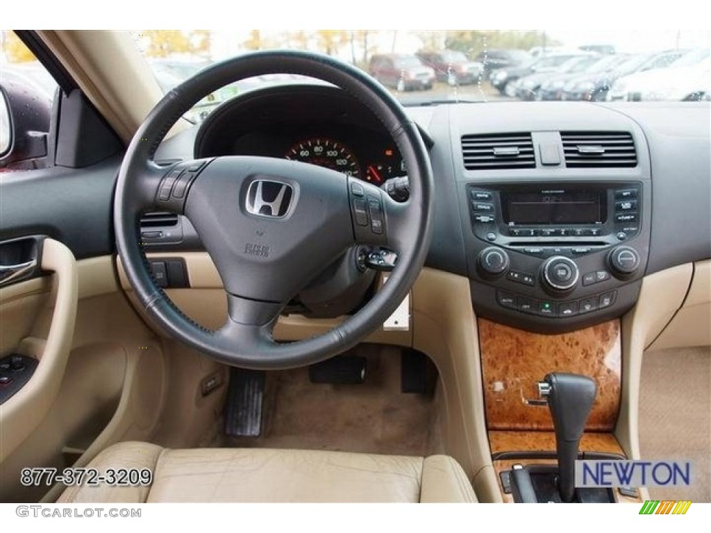 2003 Accord EX V6 Coupe - San Marino Red / Ivory photo #13