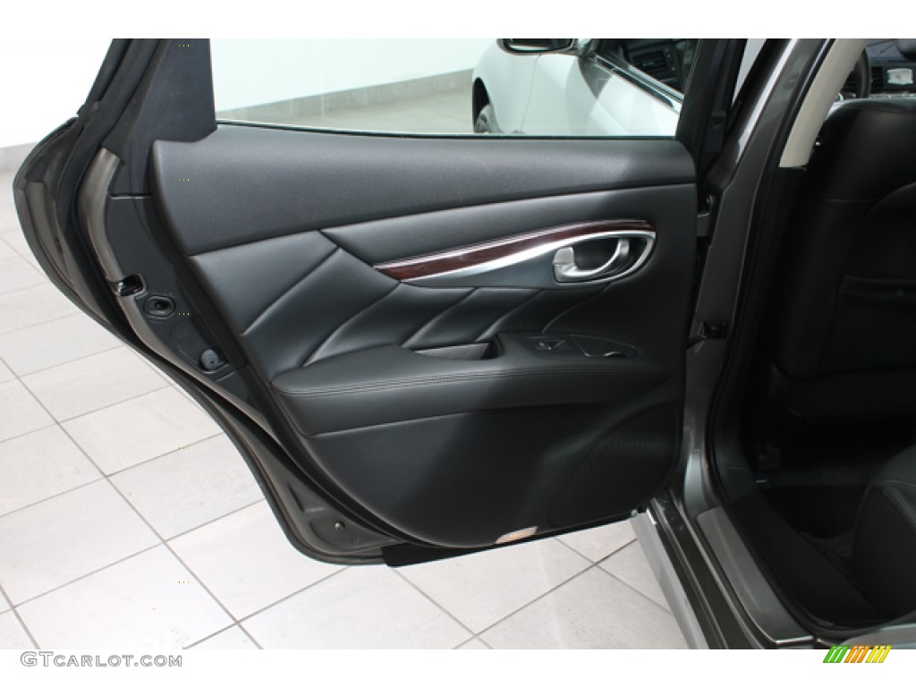 2012 Infiniti M 37x AWD Sedan Graphite Door Panel Photo #72827355