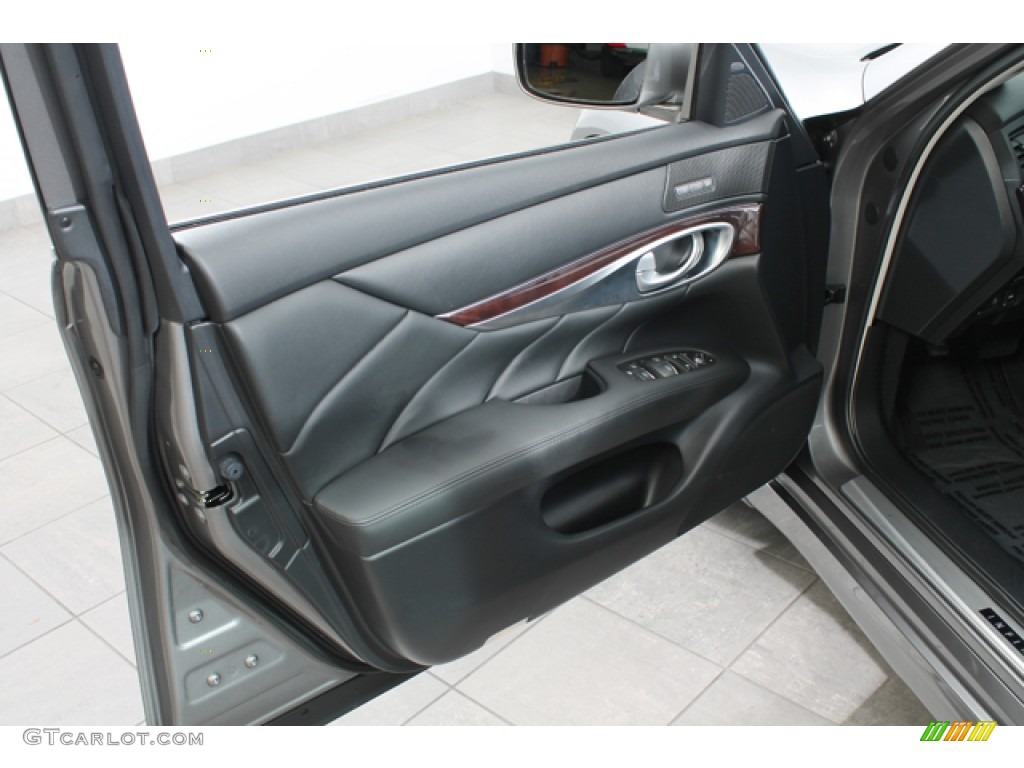 2012 Infiniti M 37x AWD Sedan Graphite Door Panel Photo #72827382