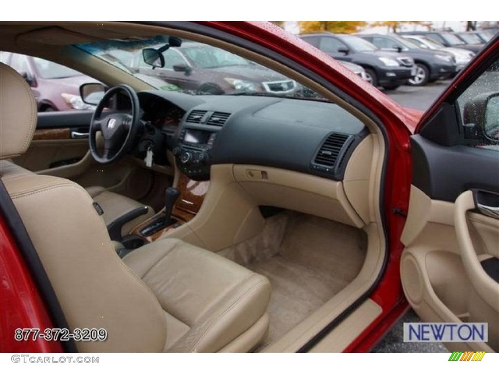 2003 Accord EX V6 Coupe - San Marino Red / Ivory photo #24