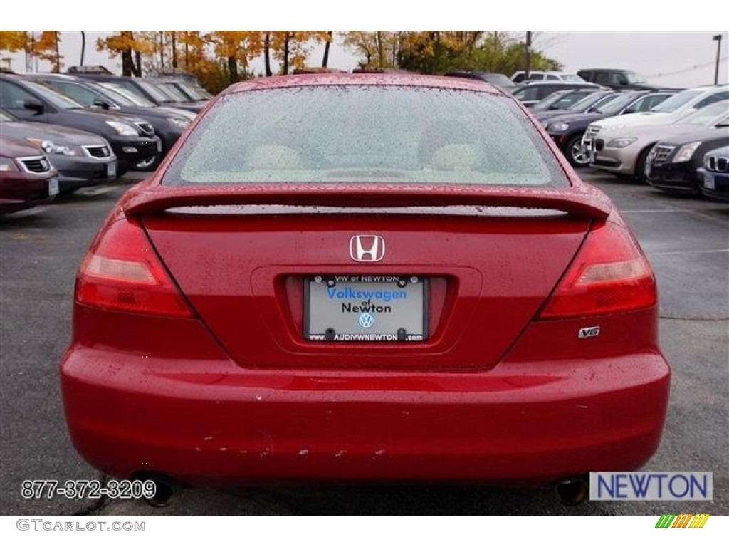 2003 Accord EX V6 Coupe - San Marino Red / Ivory photo #47