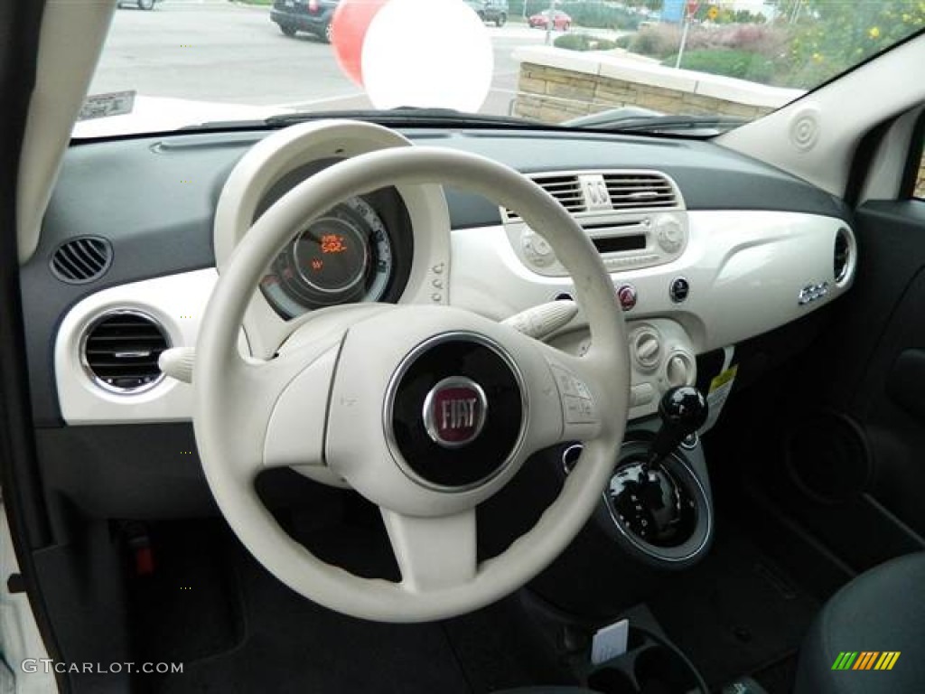 2012 Fiat 500 Pop Tessuto Grigio/Avorio (Grey/Ivory) Dashboard Photo #72829833