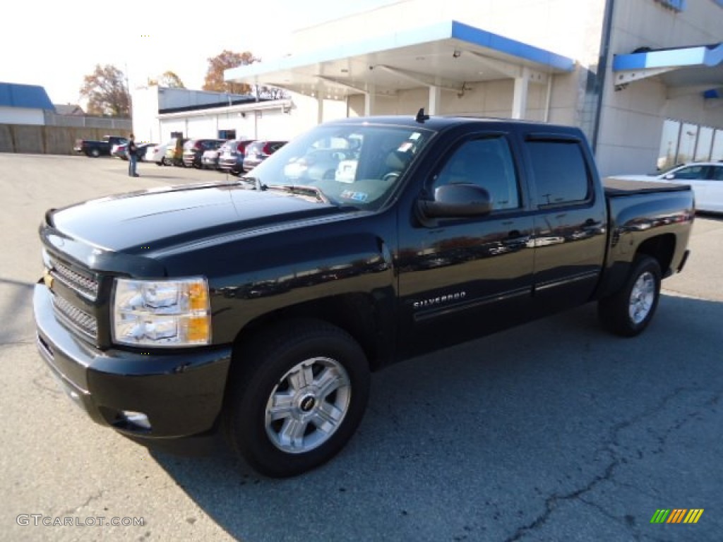 2010 Silverado 1500 LT Crew Cab 4x4 - Black Granite Metallic / Ebony photo #8