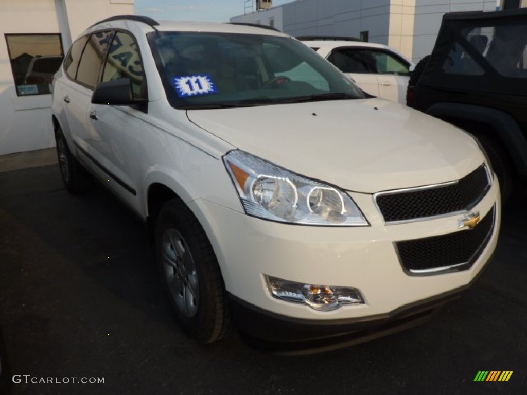 2011 Traverse LS AWD - White / Dark Gray/Light Gray photo #1