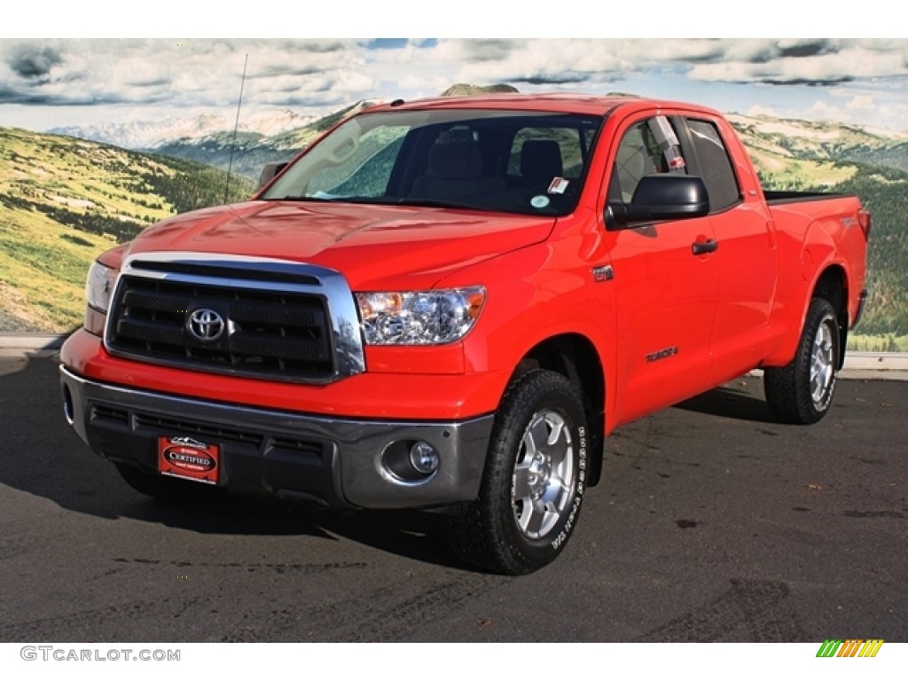 2011 Tundra TRD Double Cab 4x4 - Radiant Red / Sand Beige photo #5