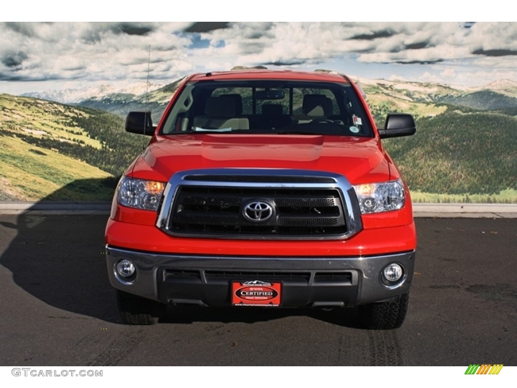 2011 Tundra TRD Double Cab 4x4 - Radiant Red / Sand Beige photo #7