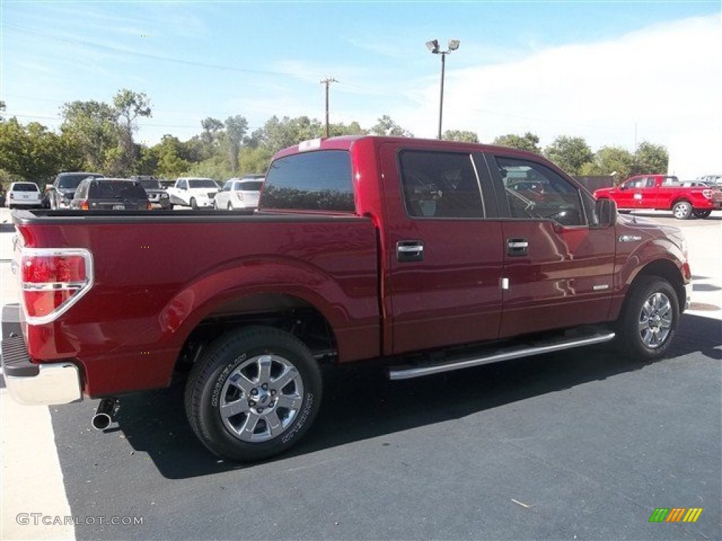 2013 F150 XLT SuperCrew - Ruby Red Metallic / Steel Gray photo #11