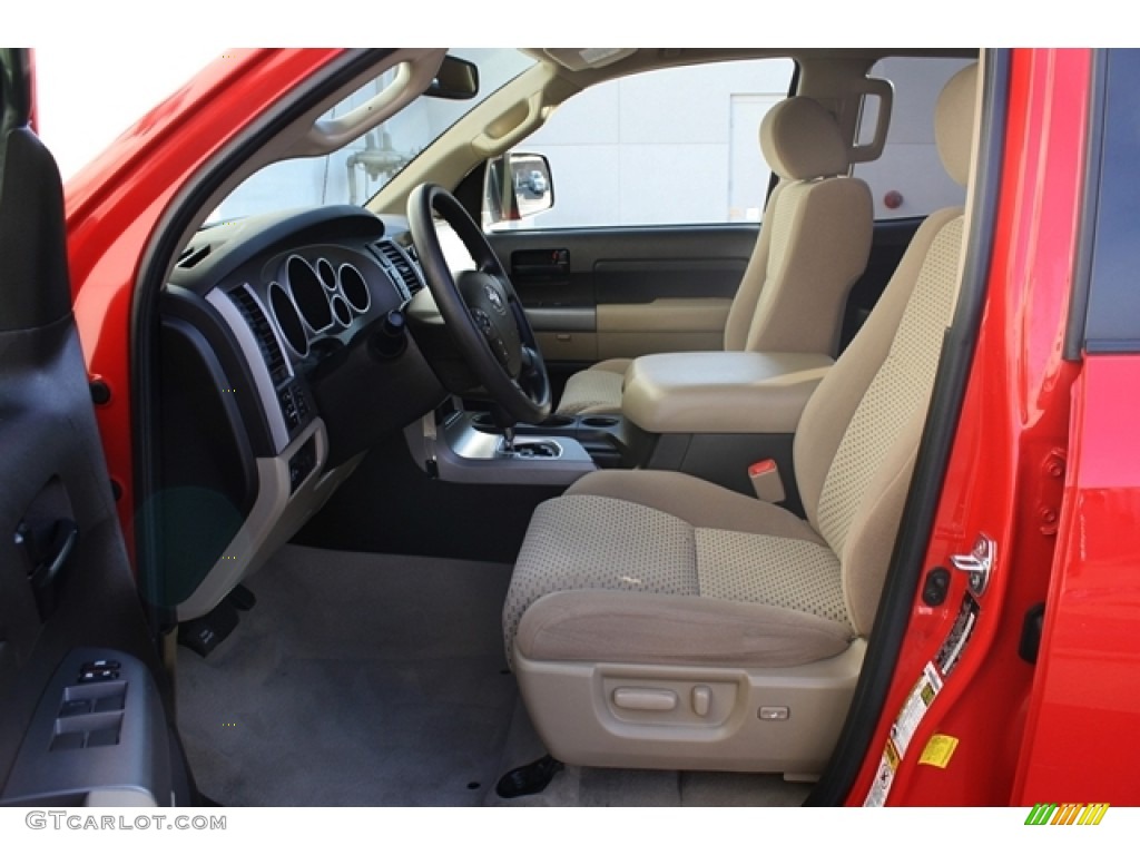 2011 Tundra TRD Double Cab 4x4 - Radiant Red / Sand Beige photo #13