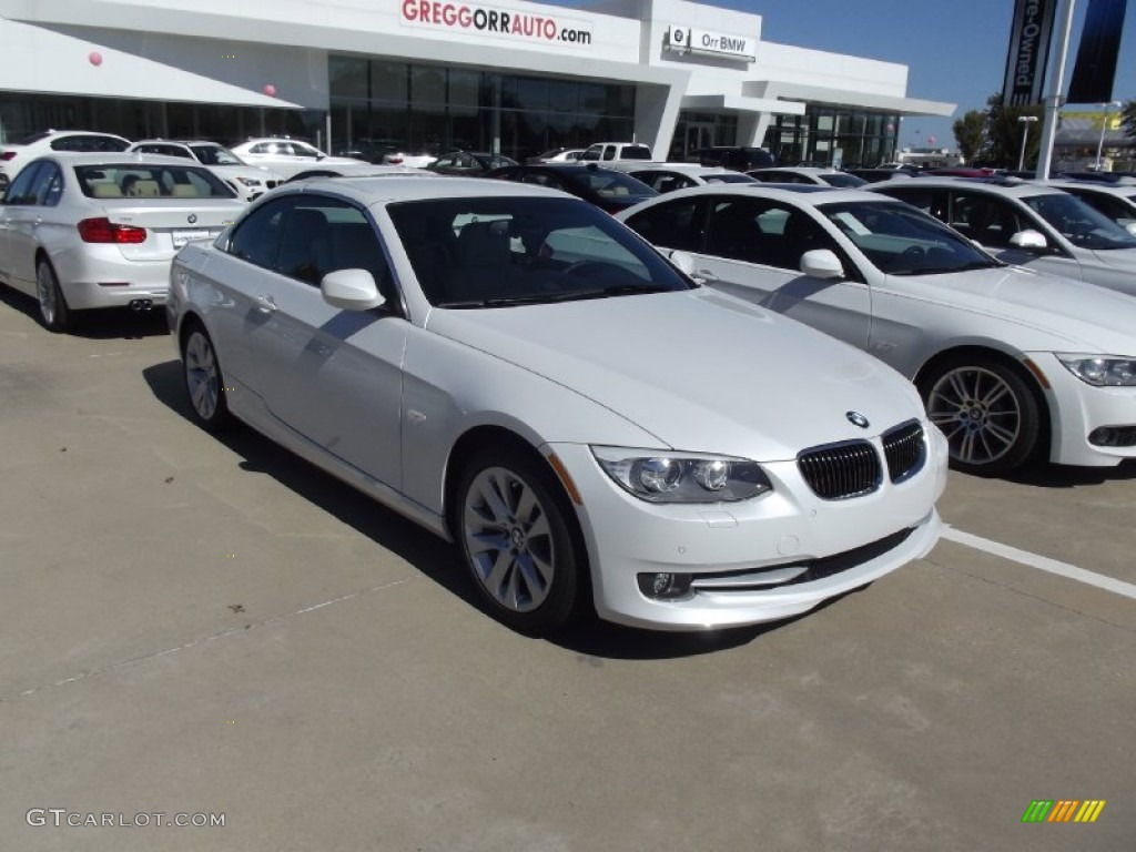 2013 3 Series 328i Convertible - Mineral White Metallic / Oyster photo #2