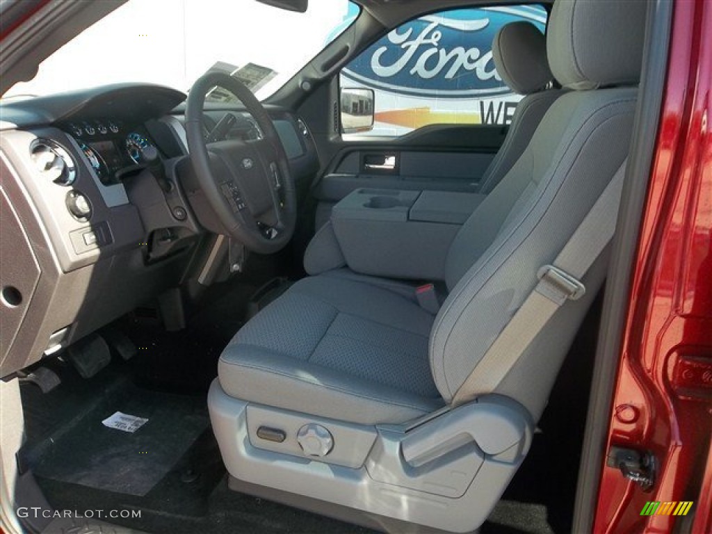 2013 F150 XLT SuperCrew - Ruby Red Metallic / Steel Gray photo #22