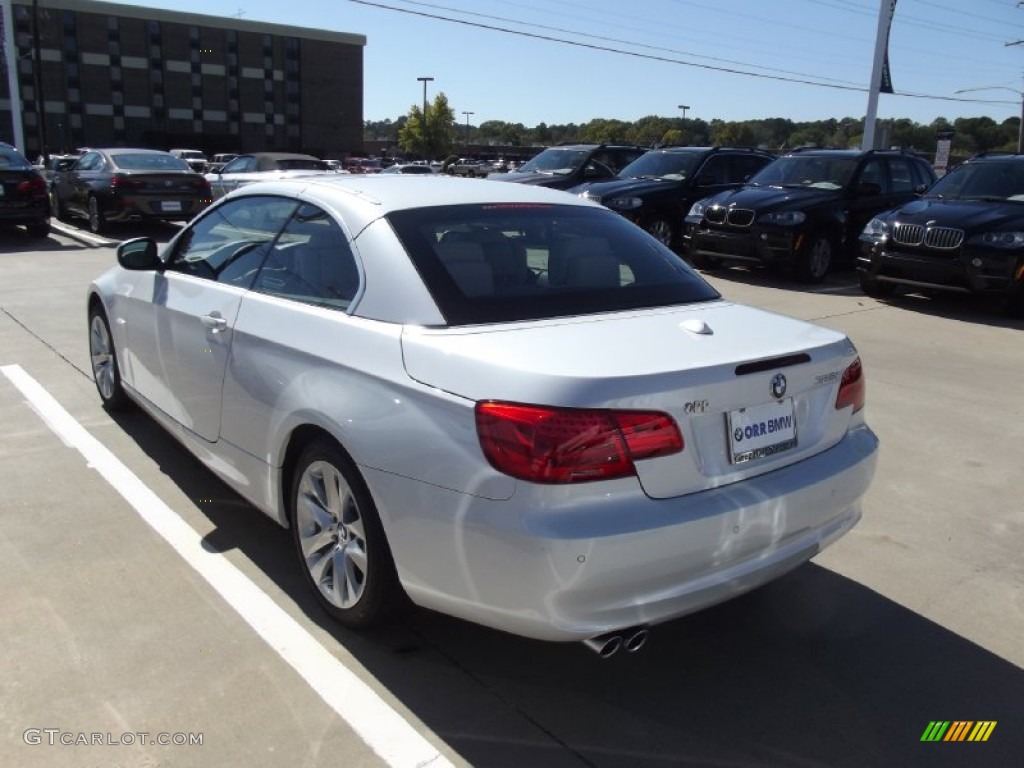 2013 3 Series 328i Convertible - Mineral White Metallic / Oyster photo #4