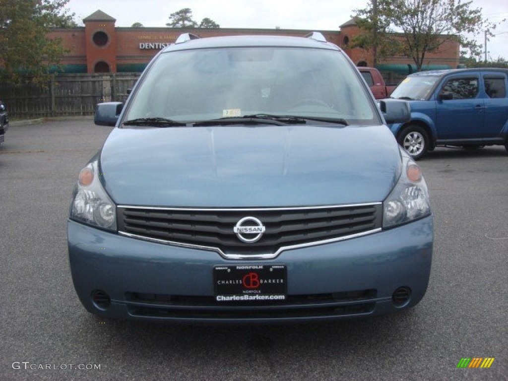 2008 Quest 3.5 SL - Lakeshore Blue Metallic / Gray photo #9