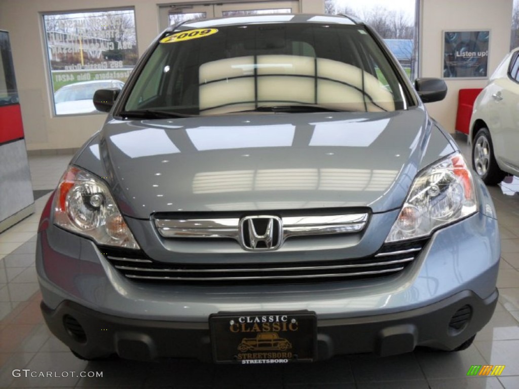 2009 CR-V EX 4WD - Glacier Blue Metallic / Gray photo #3