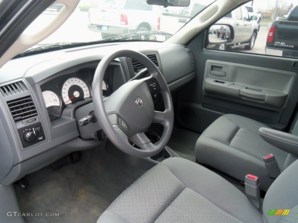 Medium Slate Gray Interior 2007 Dodge Dakota ST Quad Cab 4x4 Photo #72835788