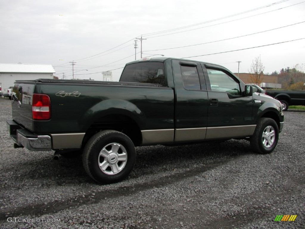 2004 F150 XLT SuperCab 4x4 - Aspen Green Metallic / Tan photo #12