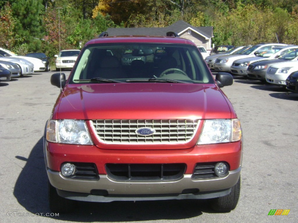 2004 Explorer Eddie Bauer - Redfire Metallic / Medium Parchment photo #2