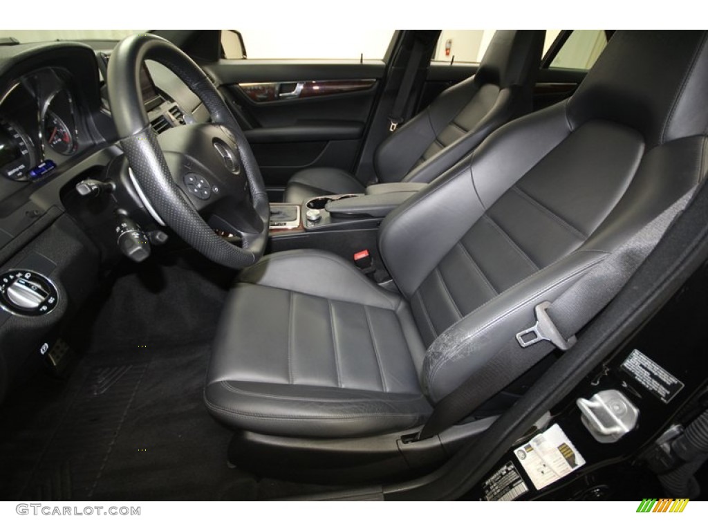 Black Interior 2010 Mercedes-Benz C 63 AMG Photo #72840498