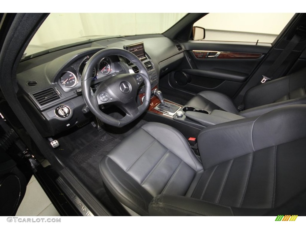 Black Interior 2010 Mercedes-Benz C 63 AMG Photo #72840699