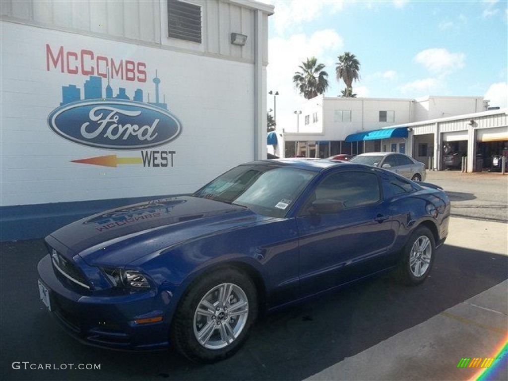 2013 Mustang V6 Coupe - Deep Impact Blue Metallic / Charcoal Black photo #1