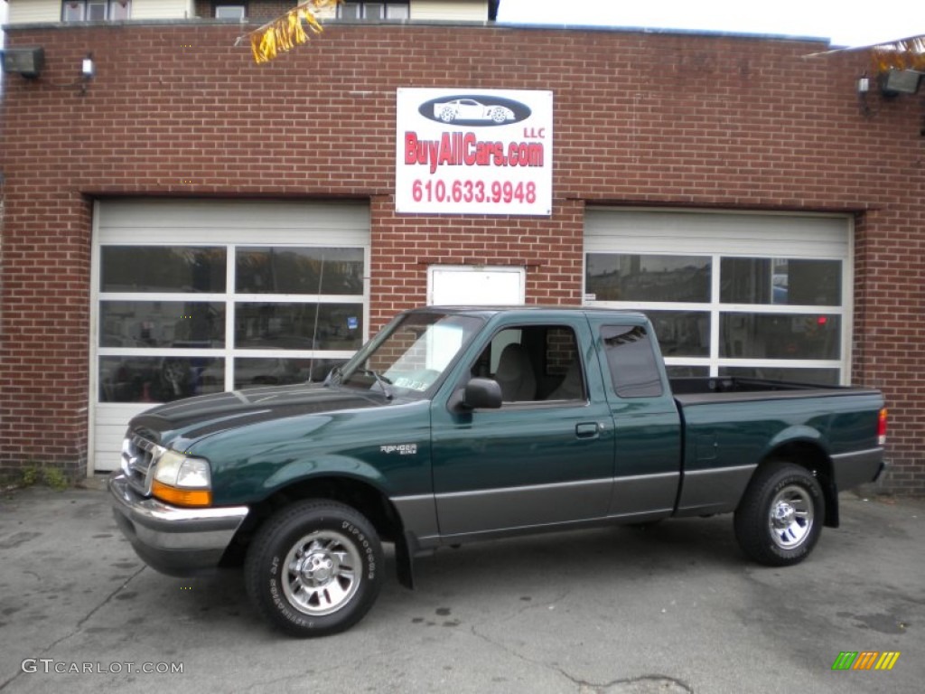 1998 Ranger XLT Extended Cab - Deep Emerald Green Metallic / Medium Graphite photo #1