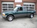 1998 Deep Emerald Green Metallic Ford Ranger XLT Extended Cab  photo #2