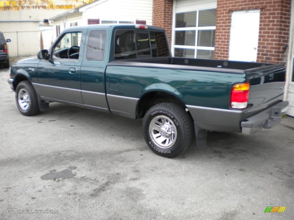 1998 Ranger XLT Extended Cab - Deep Emerald Green Metallic / Medium Graphite photo #4