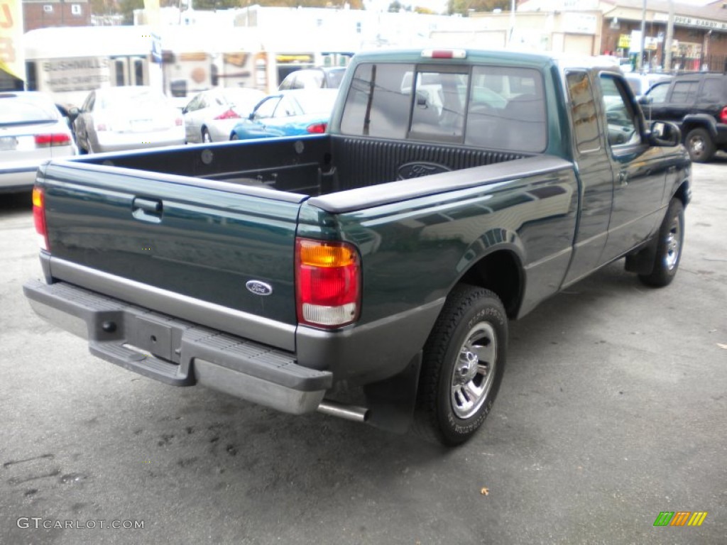 1998 Ranger XLT Extended Cab - Deep Emerald Green Metallic / Medium Graphite photo #6